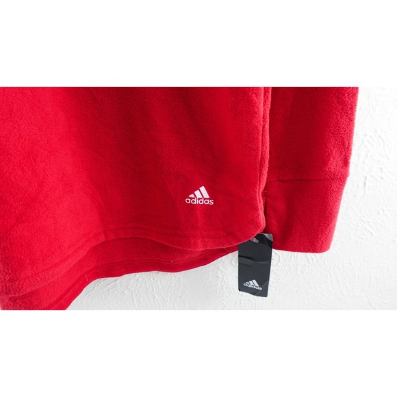 Adidas Golf Fleece Pullover Shirt Top Long Sleeve Turtleneck Red Womens XL NWT - Picture 4 of 14